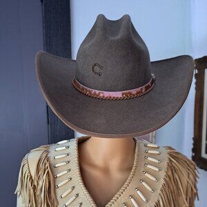 Western Cowgirl Core Hat - Charlie 1 Horse - Pecan - Honky Tonk - sz 7